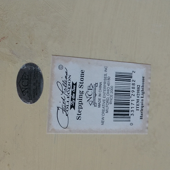 Faith Rollins By the Sea Harlequin Lighthouse Stepping Stone Hanging Wall Plaque - Picture 7 of 7